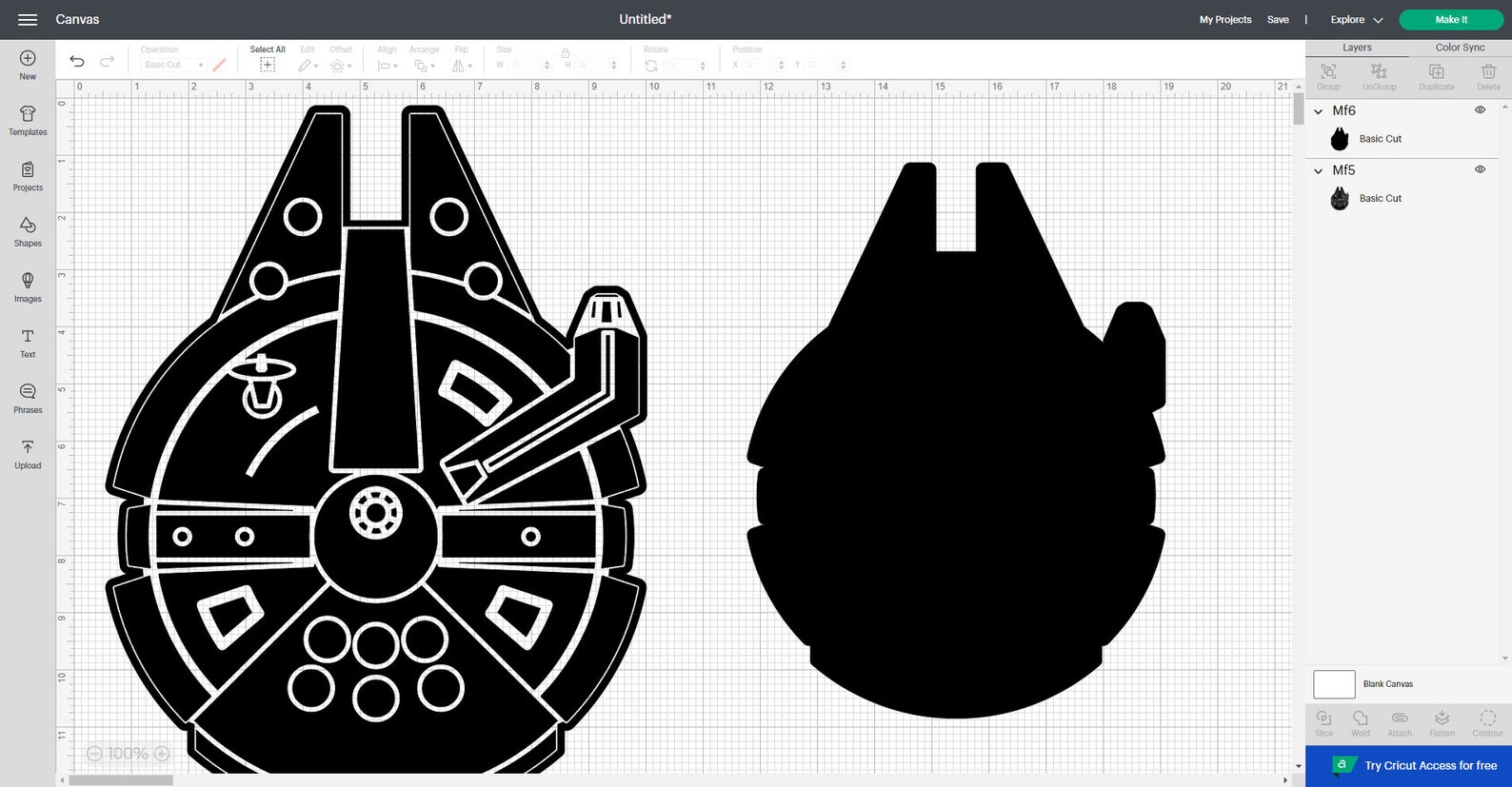 Star Wars Millennium Falcon SVG JPG PNG - Etsy