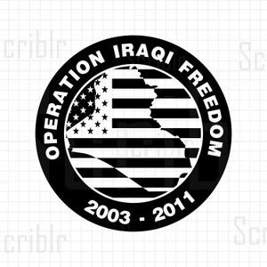 OIF Operation Iraqi Freedom Vector PNG SVG Cutfile