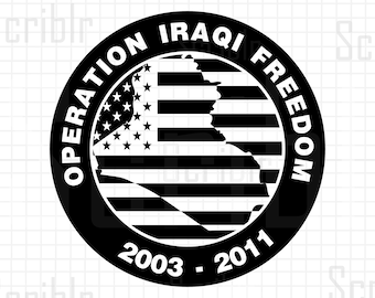 OIF Operation Iraqi Freedom Vector PNG SVG Cutfile