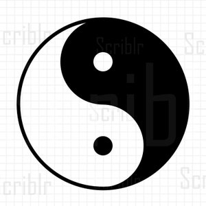 Yin Yang SVG PNG Vector Cutfile