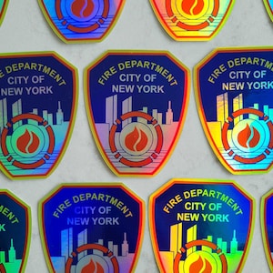 FDNY ニューヨーク消防署 ホログラフィック ステッカー