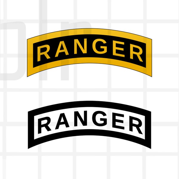 Army Ranger Tab SVG Vector Cut File