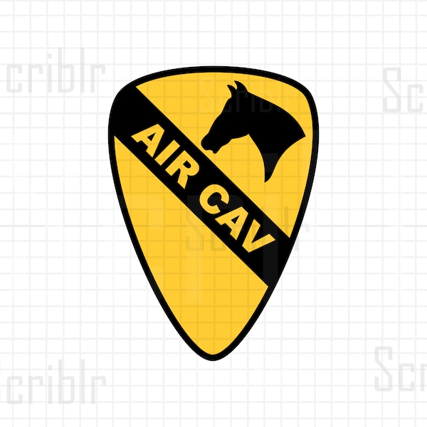 Air Calvary Apache Iroquois Unit Patch Vector SVG PNG JPG Cut File