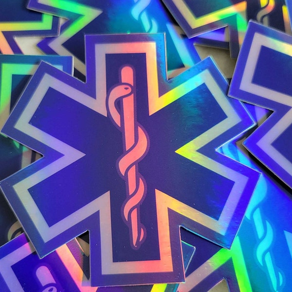 Star of Life Holographic Stickers