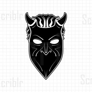 Maschera Ghoul italiana senza nome senza volto Ghost Band Vector SVG PNG Cutfile