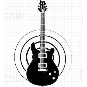 PRS Gitaar Vector SVG PNG Cutfile