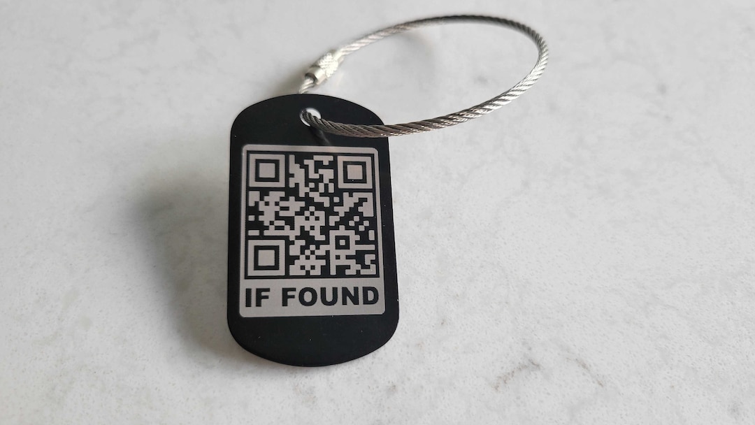 Aluminum Waterproof QR Code Luggage Key Tag Laser Etched Etsy