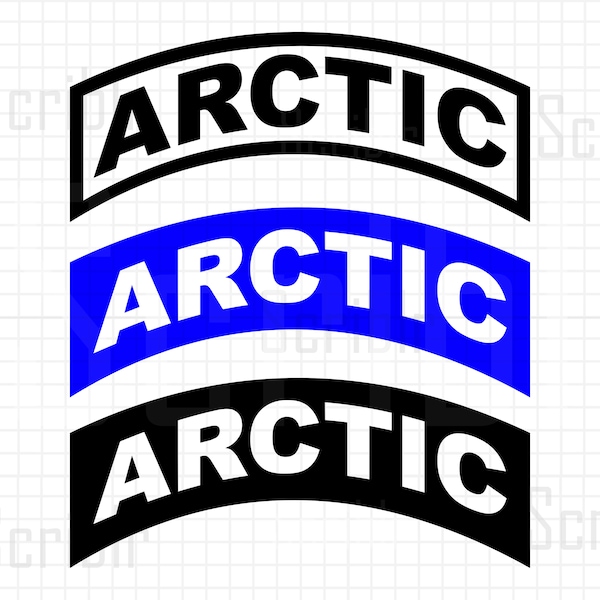 Army Arctic Tab SVG Vector Cutfile