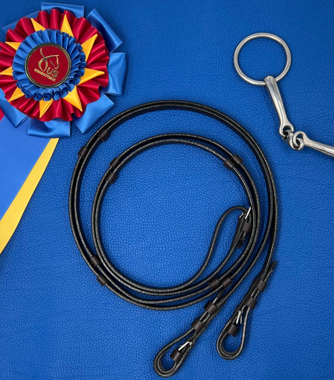 Premium Plain Dressage Reins With Stops Etsy