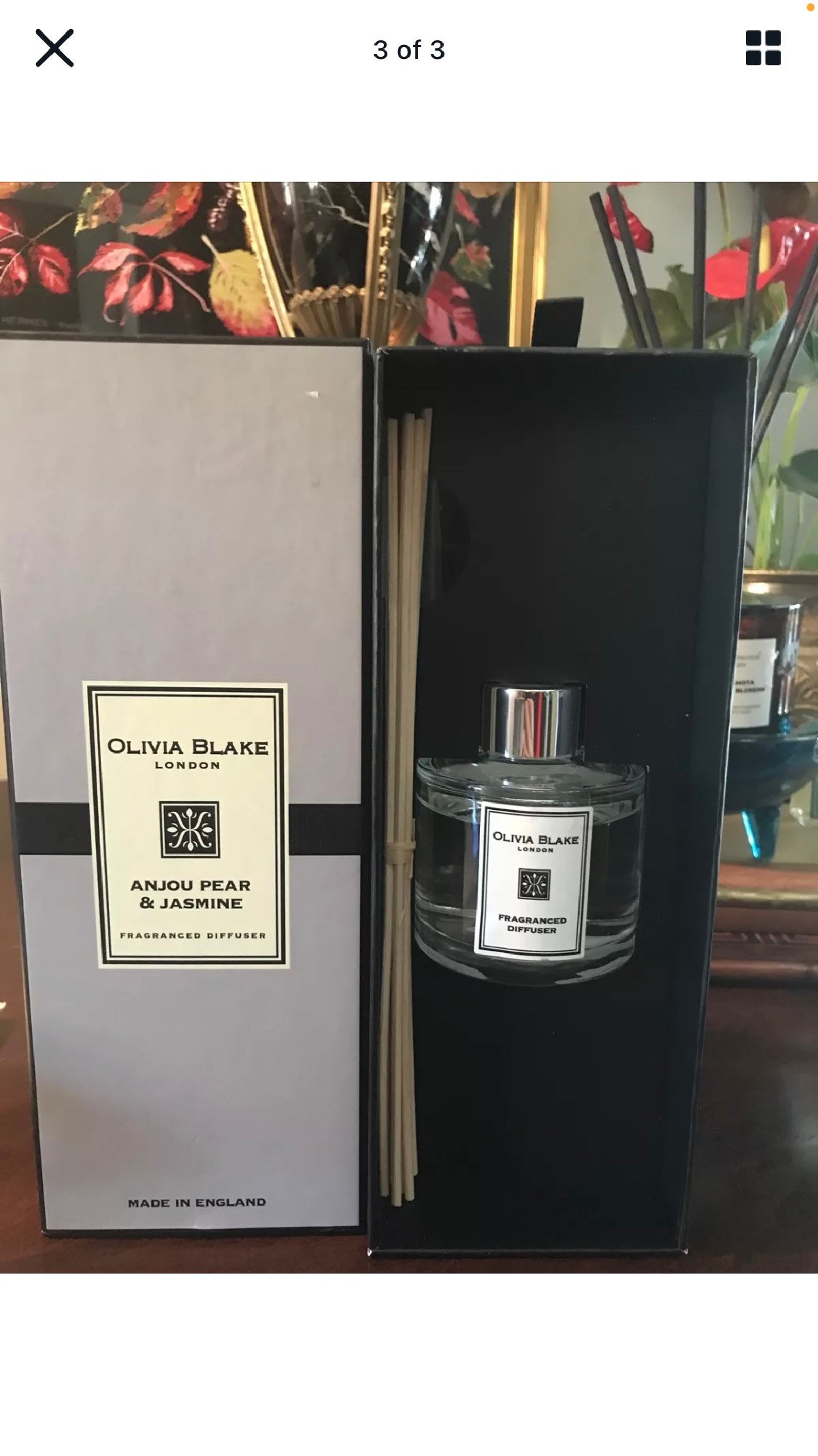 Olivia Blake London Anjou Pear & Jasmine Reed diffuser Etsy