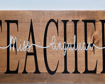 Teacher Sign | Classroom Teacher Name Sign|  Teacher Gift | Classroom Decor