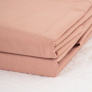 Cotton Percale Top Sheet in Clay color. image 1
