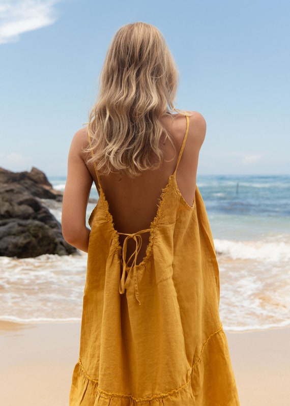 linen beach dress