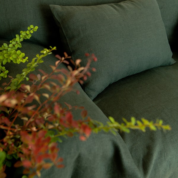 Linen Couch Cover Etsy