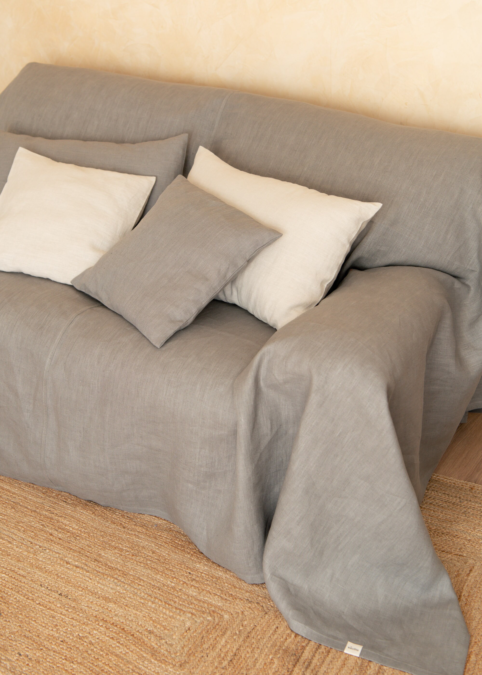 Linen Couch Cover / Linen Bedspread. Linen Sofa Cover. Large Etsy