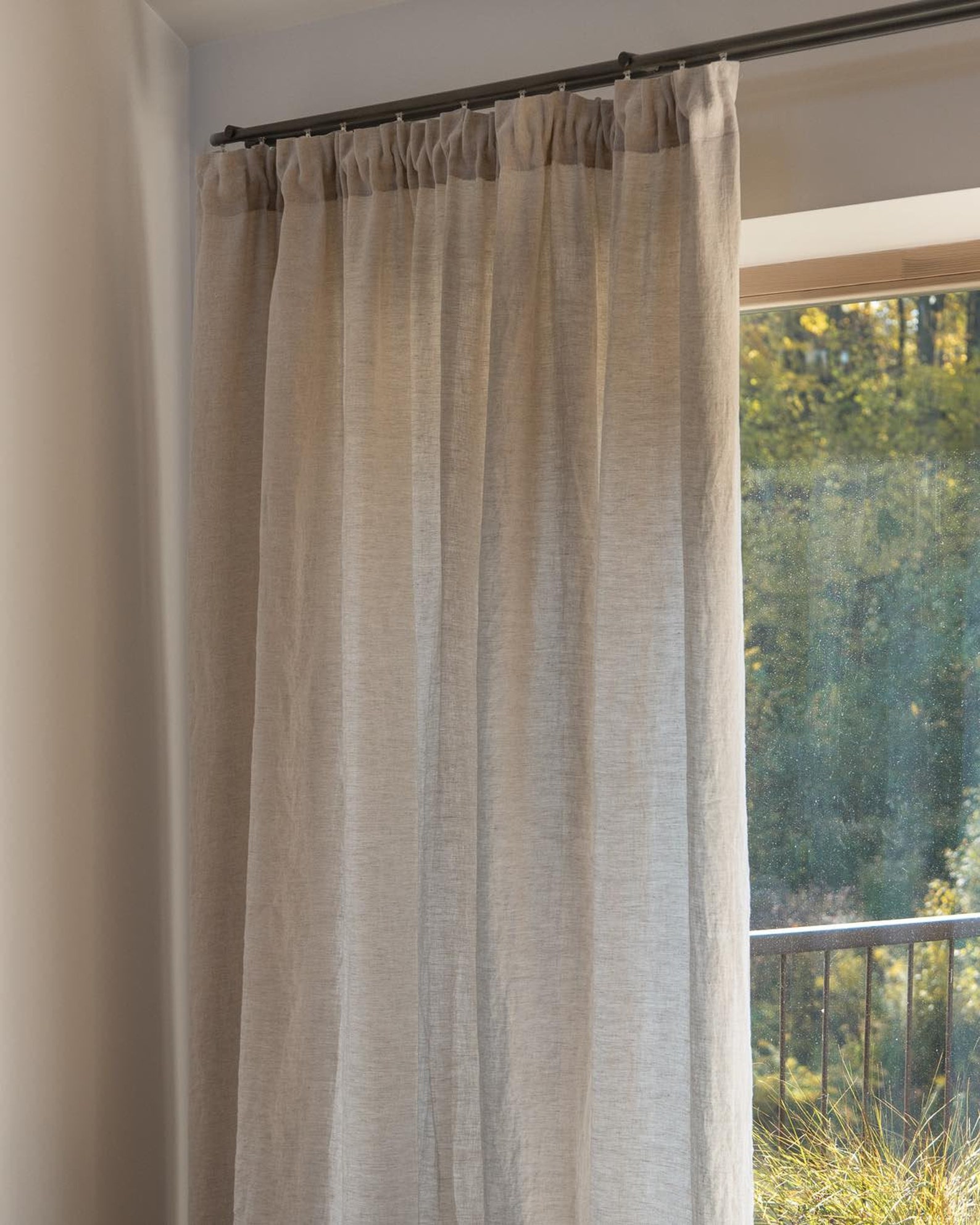 Macro Linen Wide Taped Unlined Curtain main image 1