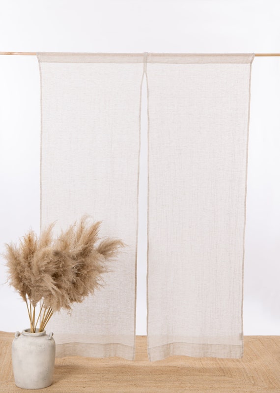 Noren Curtains. Japanese Linen Noren Panel. Traditional Noren