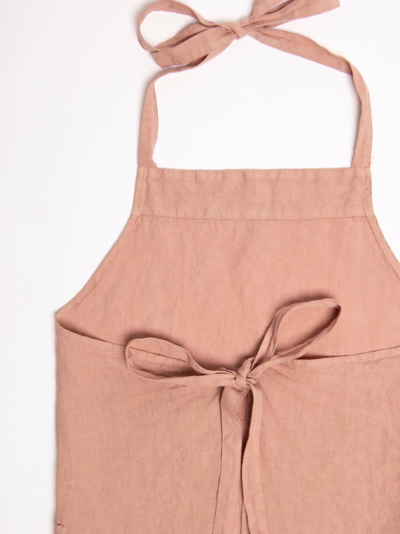 Linen Apron. Garden Apron. Full Apron For Women and Men. Cooking Apron. image 5