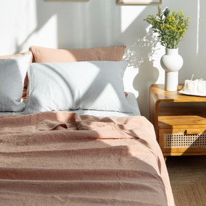 Linen Bedding Set in Clay Linen Comforter Set 100% Natural - Etsy