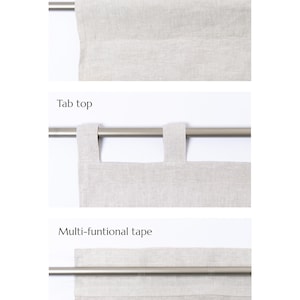 Linen curtain panel with rod pocket, 55/140 Cm Width curtains in many colours, imagem 8