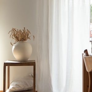 Linen curtain panel with rod pocket, 55/140 Cm Width curtains in many colours, imagem 4