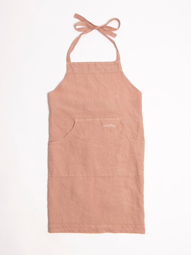 Linen Apron. Garden Apron. Full Apron For Women and Men. Cooking Apron. image 6