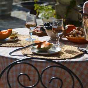 Linen Tablecloth in Gingham, Large table decor, image 6