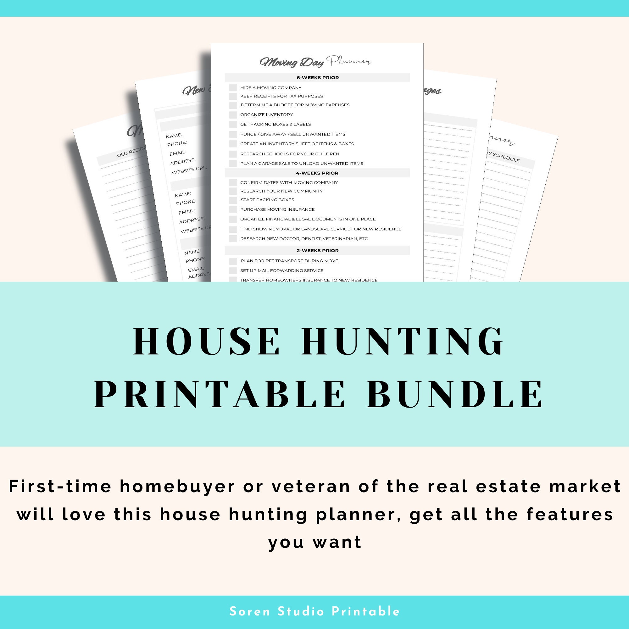 House Hunting Printable Bundle. First Time Homebuyer Workbook | Etsy