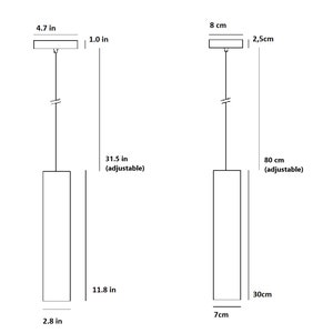 Suspension cylindrique en béton Suspensions modernes Lampe industrielle Style nordique Îlot de cuisine image 5