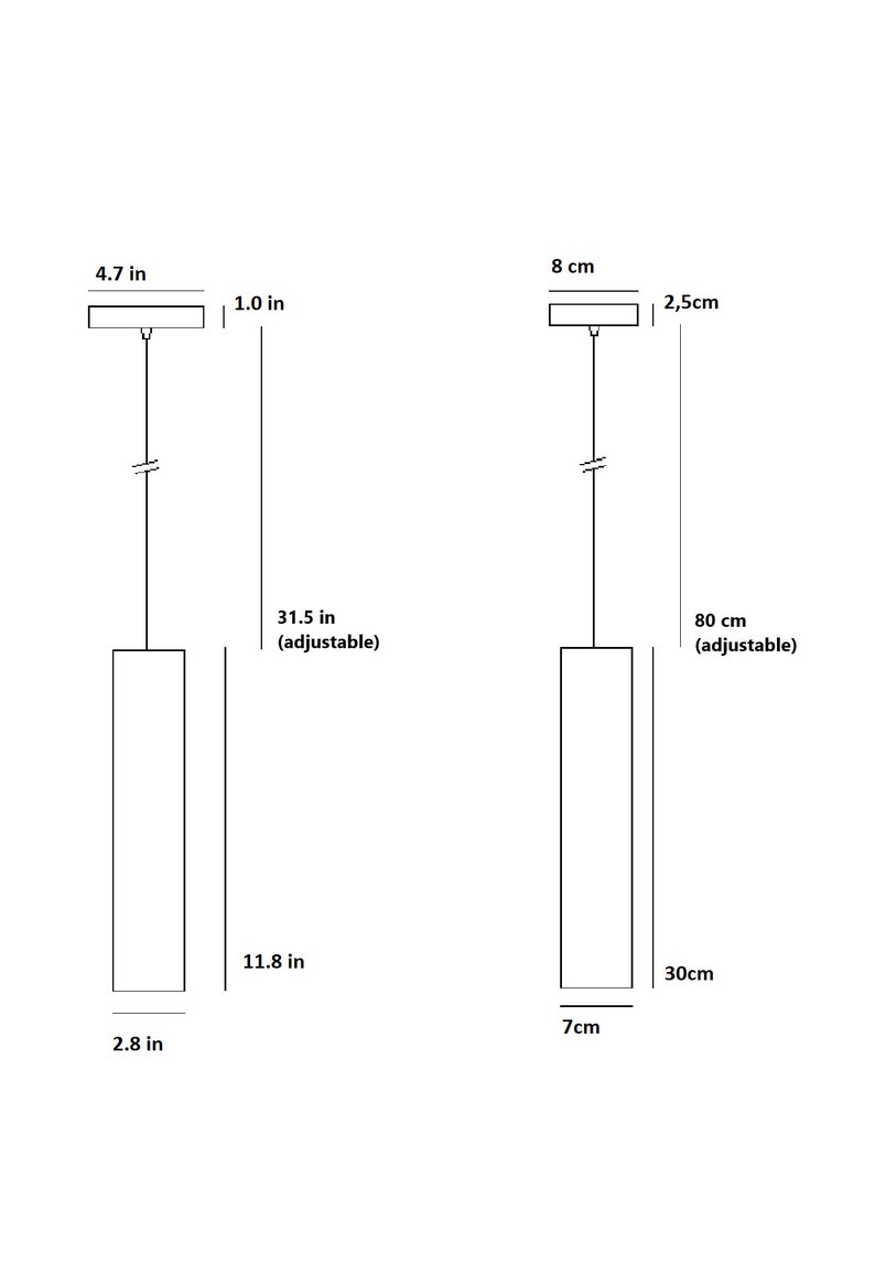 Suspension cylindrique en béton Suspensions modernes Lampe industrielle Style nordique Îlot de cuisine image 5