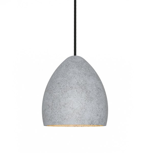 Gray Concrete Pendant Light | UOVA | Hanging Pendant Ceiling Light | Industrial Single Pendant Lamp | Ready for USA too | CoWooDesign