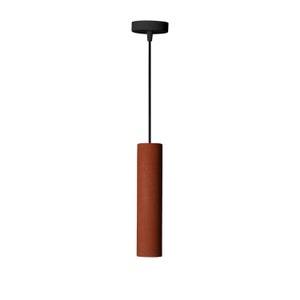 Modern Earth Concrete Cylinder Pendant Light Hanging Pendant Ceiling Light Industrial Single Pendant Lamp CoWooDesign Black