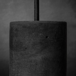 Modern Dark Gray Concrete Cylinder Pendant Light Hanging Pendant Ceiling Light Industrial Single Pendant Lamp CoWooDesign image 7