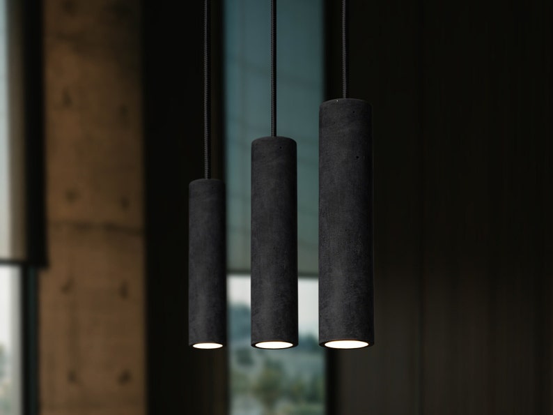 Dark Gray Concrete Pendant lights