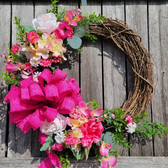 Peony Grapevine Wreath