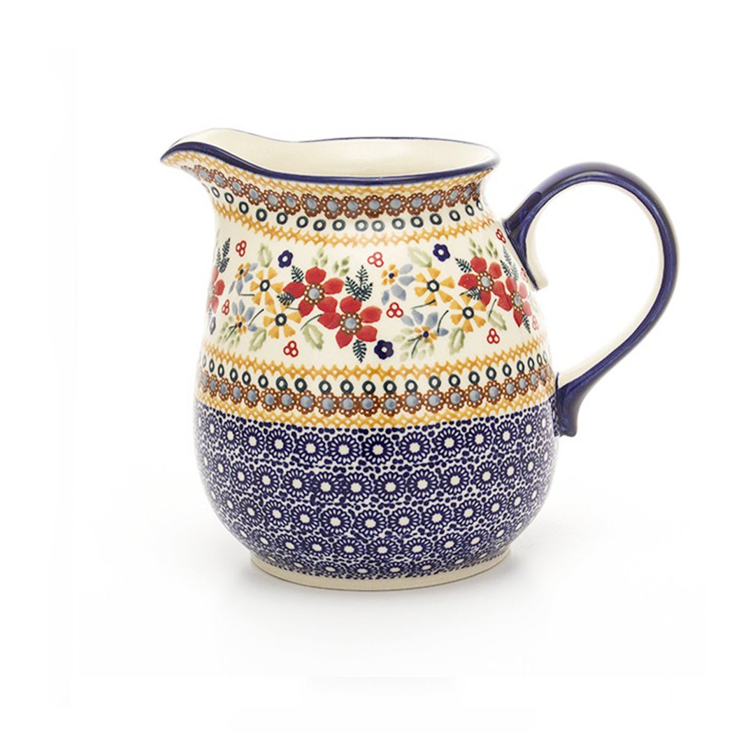 Jug for Juce/water 1,5 L , Handmade Pottery, Boleslaweic Polish Pottery