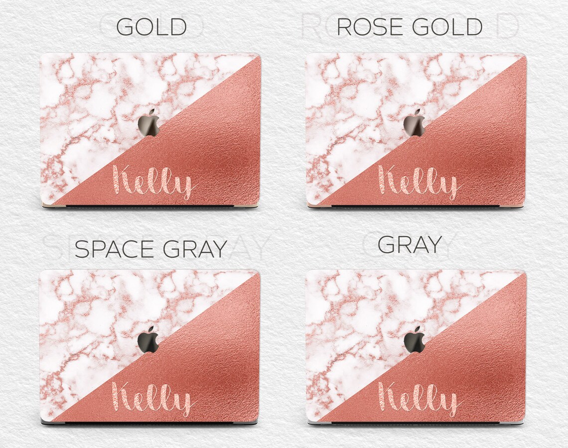 Rose Gold Marble Macbook 15 Hard Case Custom Case Macbook Etsy