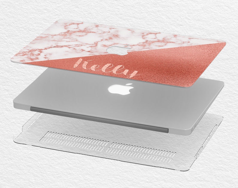 Rose Gold Marble Macbook 15 Hard Case Custom Case Macbook Etsy