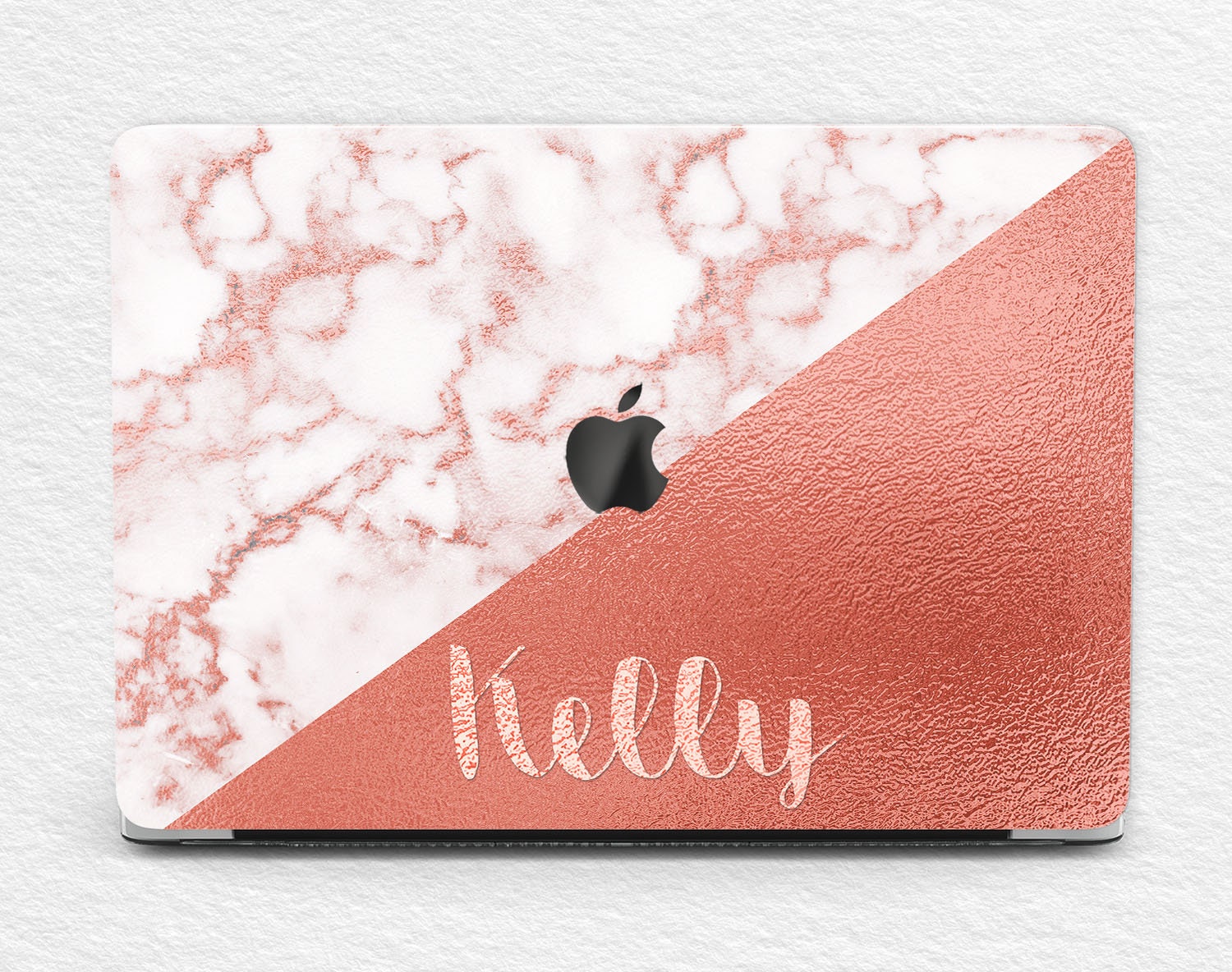 Rose gold Marble Macbook 15 hard case Custom case Macbook Etsy