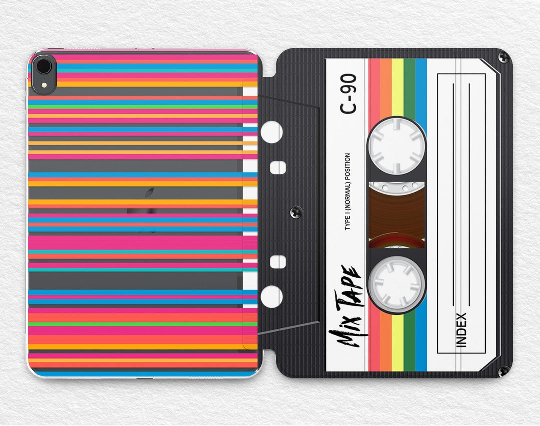 Tape Cassette iPad Case Retro Colorful Stripes 9.7 iPad Case Etsy