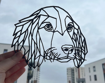 Geometric Cocker Spaniel Wall Art Decor - Geometric Pet Print - Cocker Spaniel Gift - Charles Spaniel