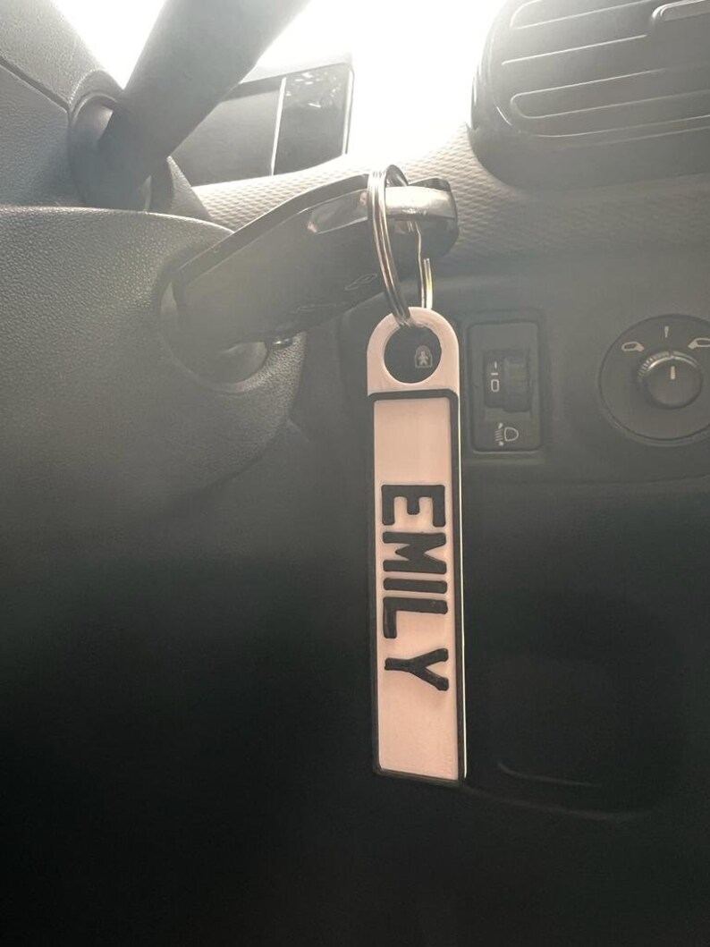 3D Licence Plate Keyring - Custom Number Plate Keyring - New Driver Gift image 2