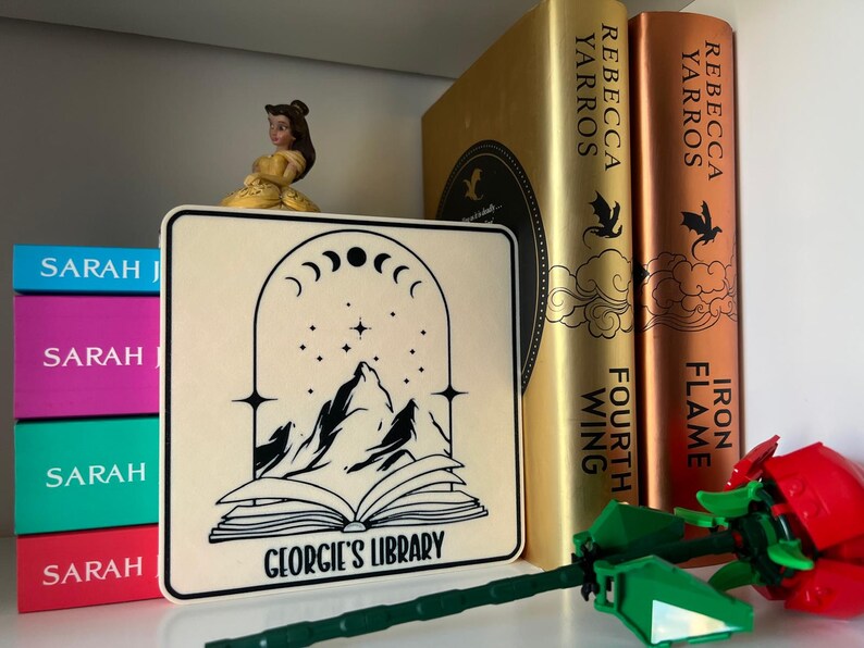 Letrero de biblioteca personalizado de fantasía: decoración de libros, regalo personalizado imagen 6