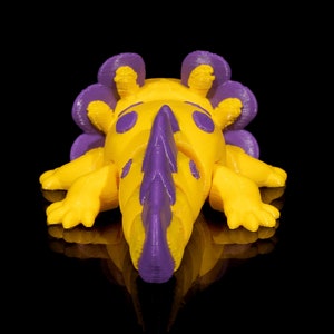 Aangepaste gelede 3D-geprinte Axolotl Baby Split - Collectible Display Piece, Stress Relief, ADHD Spinner - Verschillende kleuren - STLFLIX afbeelding 4