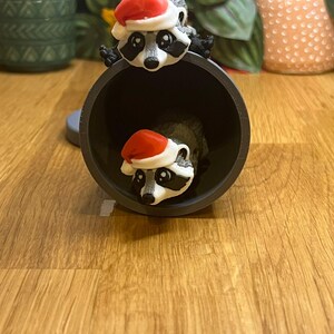 Minikerstwasbeer - verzamelobject, stressverlichting, gepersonaliseerd cadeau, feestelijk decor - Mat Mire Makes afbeelding 5