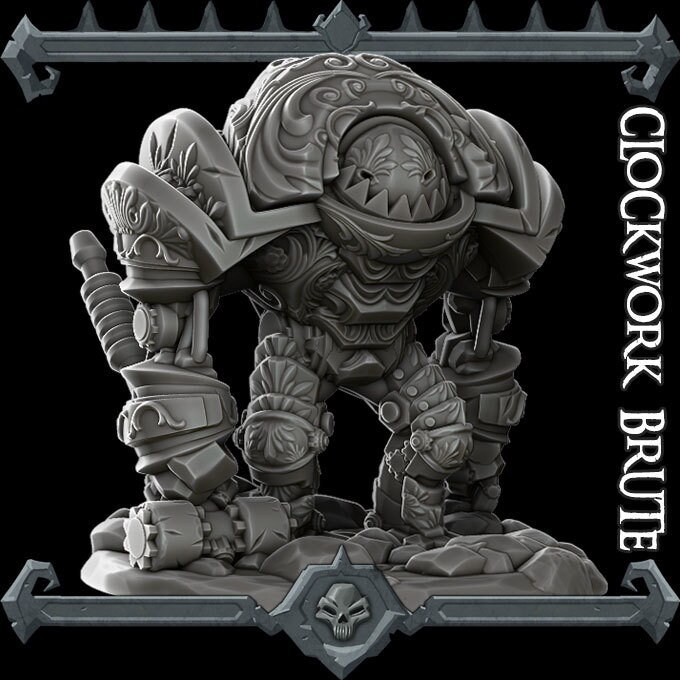 Clockwork Brute Rocket Pig Games Miniature Etsy Clockwork Brute Rocket Pig Games Miniature Etsy