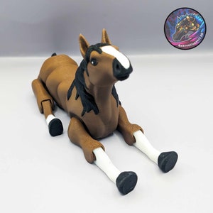 Custom Articulated 3DPrinted Horse - Collectible Display Piece, Stress Relief, Personalized Gift - Various Colors - Kekreations image 3