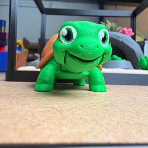 Fidget Tortoise Playset with 3D-Printed Tactile Figure Detailed Tank Environment Interactive Care Set & Stress Relief for Imaginative Play image 3