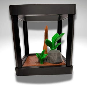 Winziges goldenes Giftfrosch-Terrarium - 3D gedruckter Frosch und Terrarium - Raumdekor Bild 7