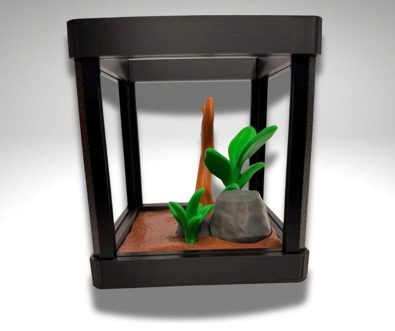 Winziges goldenes Giftfrosch-Terrarium - 3D gedruckter Frosch und Terrarium - Raumdekor Bild 7